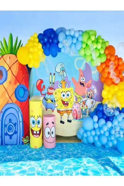 party mix Sünger Bob Temalı 65’li Balon Seti | Sünger Bob Doğum Günü Parti Sü...