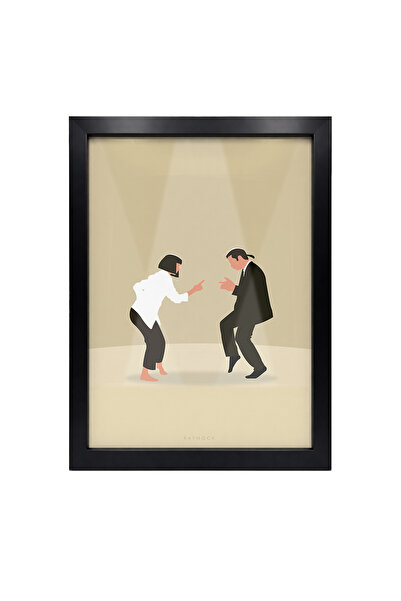 KAYNOCK Pulp Fiction Poster Tablo, Dijital Tasarım Tablo Siyah Çerçeve