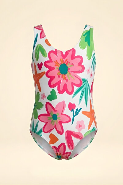 MODANINO Μαγιό για κορίτσια - Με οπτικά σχέδια - Ηλικίες 2-6 ετών 12616N