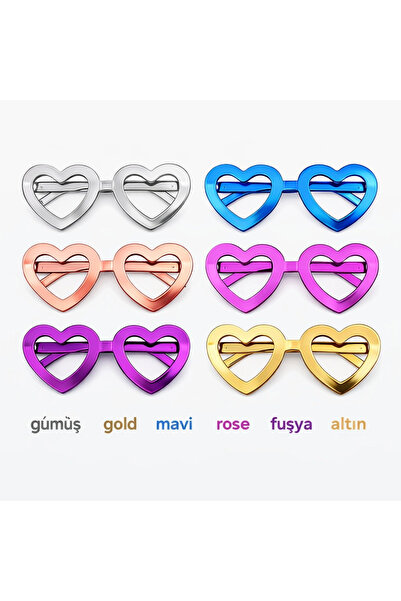 Generic Brand Heart Shaped Party Glasses 12 Pieces – 6 Colors (Without Glass)