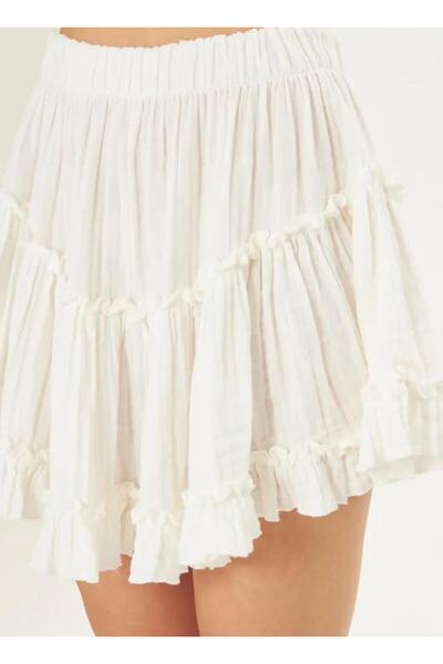 Paydey Ασύμμετρη Μίνι Φούστα Μουσελίνας