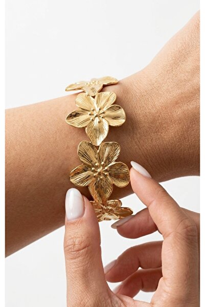 Glowisters Jewelry Büyük Çiçek Kelepçe