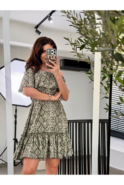 RAMONA BADESCU EXCLUSIVE Φόρεμα με animal print και ανοιχτούς ώμους – ευέλικτ...