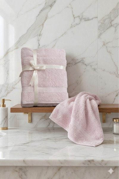 BEYAZLALE Set de 2 prosoape de baie supradimensionate - 100% bumbac 90x170 cm...