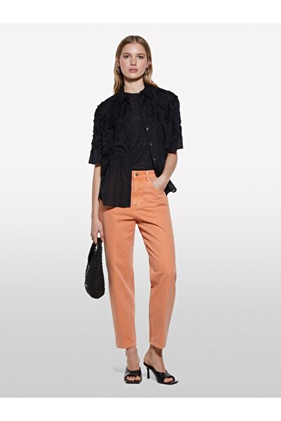 Sisley 100% βαμβακερό τζιν παντελόνι με κανονική μέση γραμμή, γυναικείο πορτο...