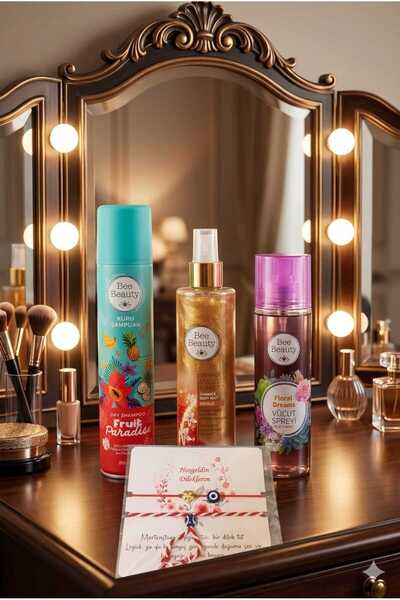 Bee Beauty Body Mist & Kuru Şampuan 3' lü Set Bileklik Hediye
