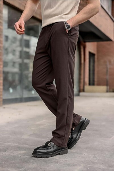 Madmext Καφέ Ανδρικό Παντελόνι Basic E6576