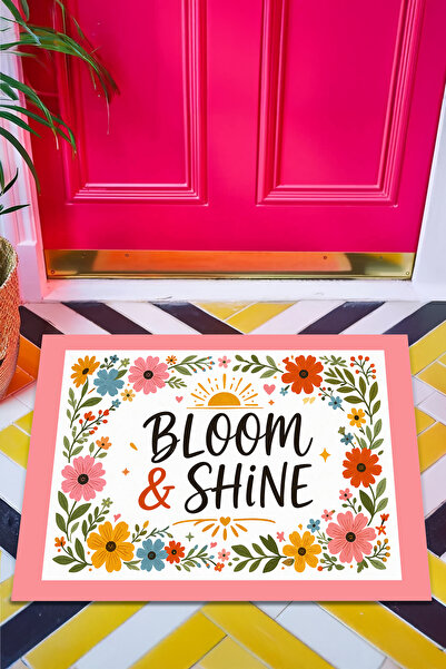 STARYUNA Χαλάκι πόρτας, Χαλάκι Bloom Shine, Διακοσμητικό χαλάκι Kpyuna511