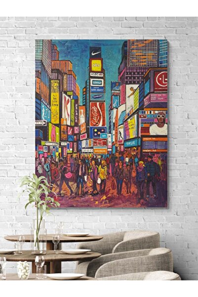 Simurg Sanatevi New York Zamanı Yağlı Boya Tablosu