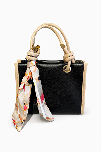 Canan Es Accessories Kadın askılı fularlı mini el ve omuz çantası
