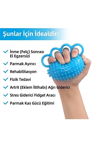 TeknoClass Rehabilitasyon ve Stres Giderici Egzersiz - Parmak Geçirmeli Diken...