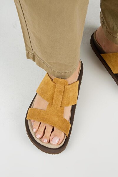 Manijero Γυναικείες παντόφλες από γνήσιο δέρμα Sabrina με διπλό λουράκι σε χρ...