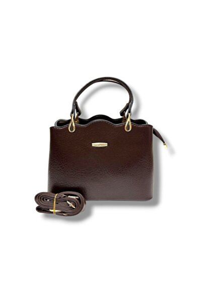 JANussi 2011-26 Δερμάτινη γυναικεία τσάντα με φούντες και λουράκια χεριού και...