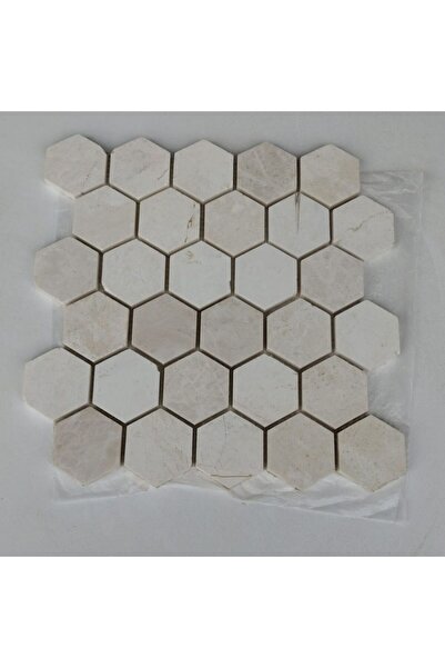 SİPAHİMARBLE Bej Mermer Altıgen Mozaik