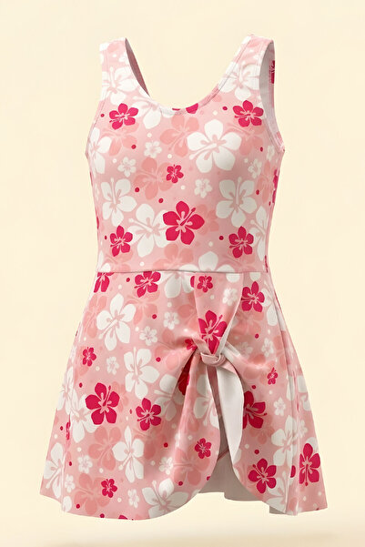 MODANINO Κοριτσίστικο Φόρεμα-Μαγιό-Φούστα με κορδόνι και σχέδιο λουλουδιών 2-...