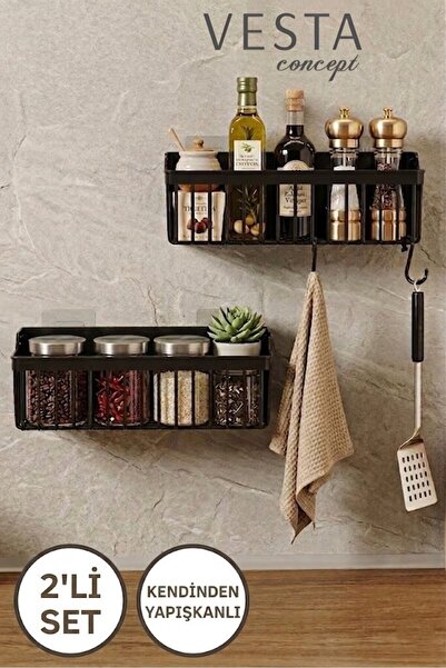 VESTA Concept Self-Adhesive 2-Piece Kitchen and Bathroom Organizer - 2-Piece ...