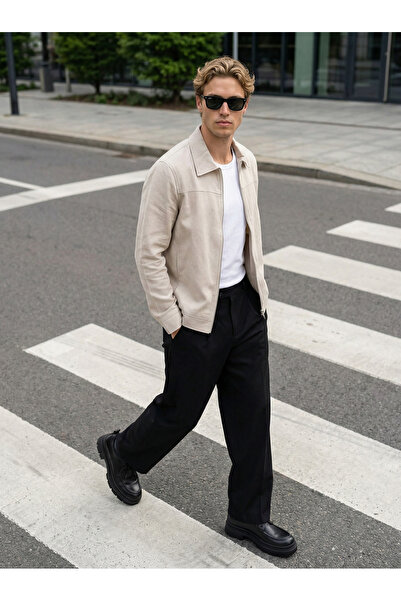 BASEL.CO Λεπτό λινό μπουφάν σε βασικό σχέδιο Old Money