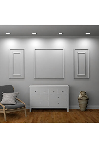 wallina decor Boyanabilir 4 Cm Strafor Duvar Çıtası Hazır Kesimli 5 Adet Çerç...