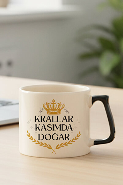qoeuyl boutique Kings Are Born in September Printed Mug with Black Handle as ...