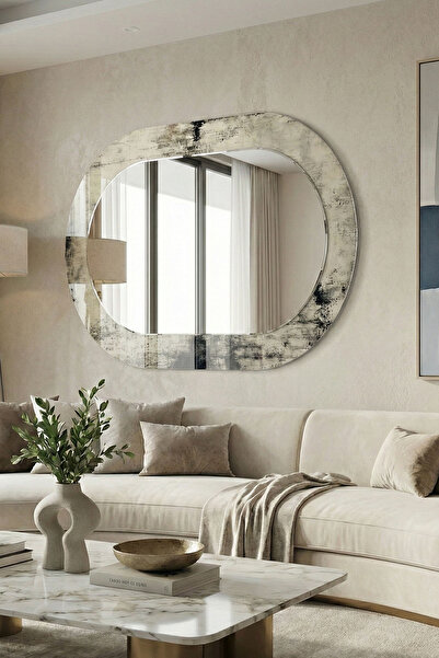 Decorita Dekor Camı ve Ayna | Eskitme Antrasit Gri Serisi Dekoratif Ayna | 11...