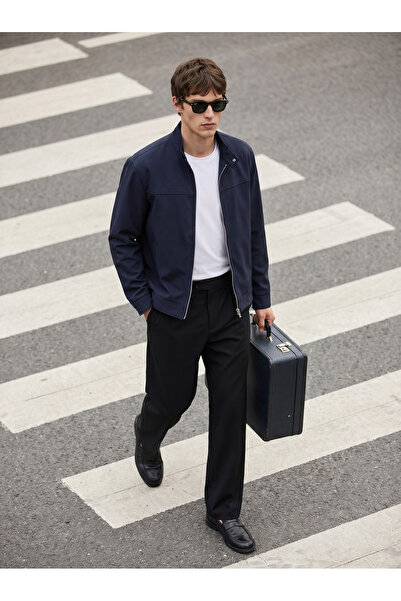 BASEL.CO Timeless Style Basic Jacket with Snap Detail