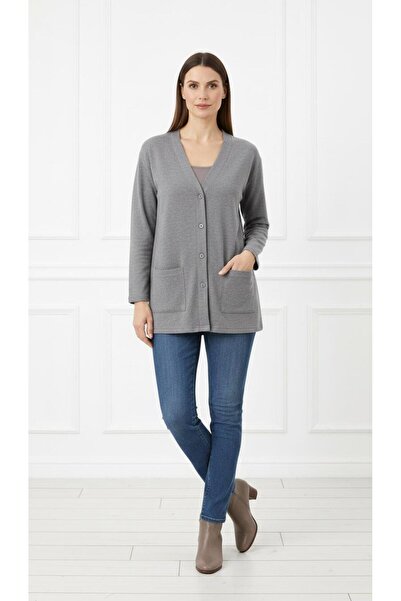 Kuraff Giyim Women's Mother Thin Combed Cotton Seasonal Short Model Pocket Bu...