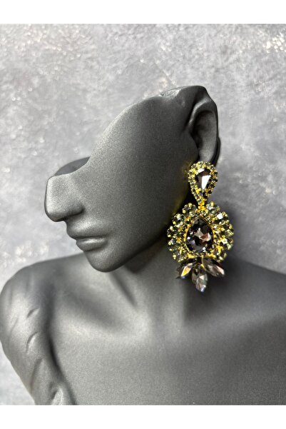 Hayalperest boncuk Crystal Stone Elegant Cut Dangle Earrings Bridal Wedding J...