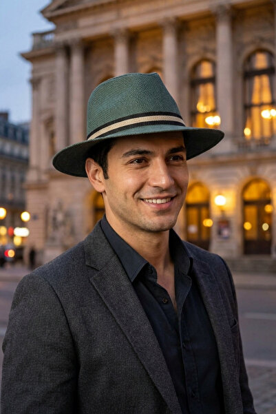 LAGRANZE Ανδρικό ψάθινο καπέλο Fedora Milano