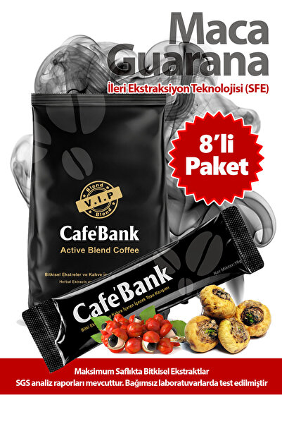 Maca Guarana Kahvesi Active Blend 5in1 Enerji Kahvesi Hazır Kahve 8x10g Saşe