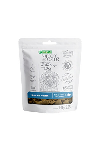 Nature's Protection Superior Care Beyaz Tüylü Köpekler İçin Ringa Balıklı Bağ...
