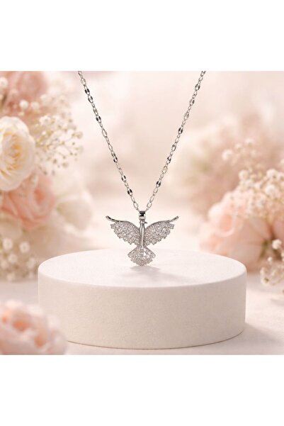 Monivera Women's Silver Phoenix Figured Stone Patterned Anti-Tarnish Elegant ...
