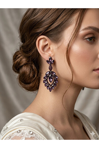 ESPEREST Stylish Earrings with Shiny Stones for Wedding and Henna Bridal Even...