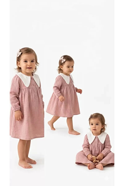 Generic Brand 6-24 Months Muslin Linen Cotton Baby Dress