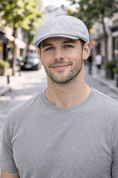 PaminBags Aksesuar Λινό καπέλο με λεπτομέρεια ραφής σε στενή γραμμή Beckham P...