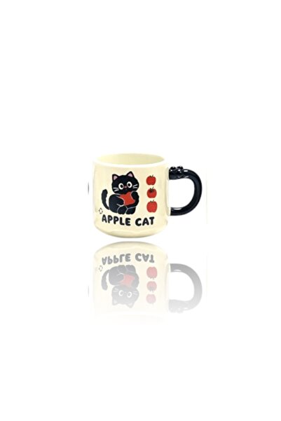 CAVAŞ sun hat Special Design 3D Cat Figured Mug Cup Product Dimensions; 9*9 cm