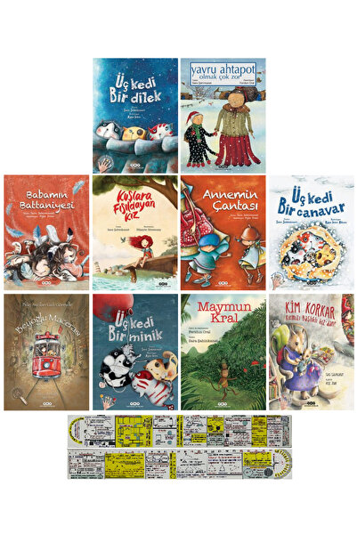 Yapı Kredi Yayınları Sara Şahinkanat 10 Kitap Set/Üç Kedi Bir Dilek+Annemin Ç...