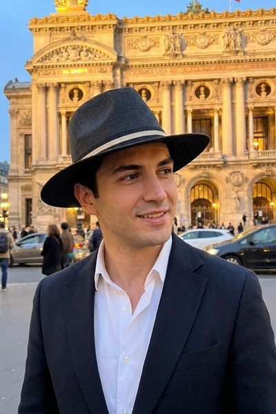 LAGRANZE Ανδρικό ψάθινο καπέλο Fedora Milano