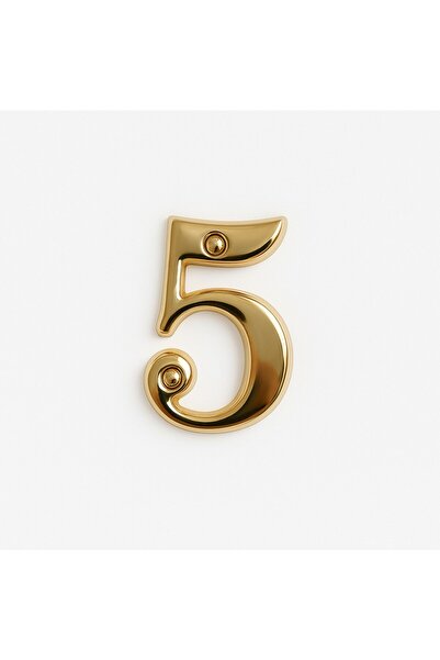 ESBH Gold Kapı Numarası Paslanmaz Çelik No :5 Vida Delikli