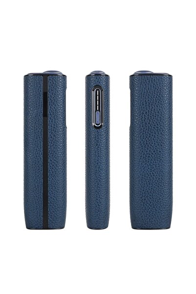 Zen Store IQOS ILUMA ONE / İ ILUMA ONE İLE UYUMLU LACİVERT DERİ KORUMA KILIF