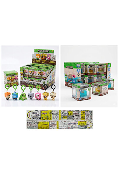 Beta Yayınları Minecraft Koleksiyon Figür Anahtarlık + Minecraft Charms Kolek...