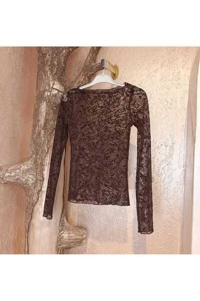 Butik TİLLE ÇİÇEK DESEN BLUZ