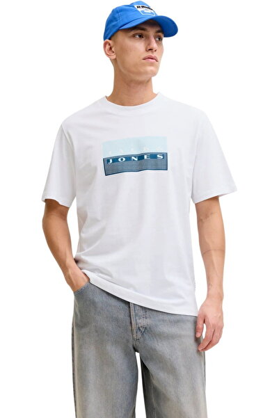 Jack & Jones JACK &JONES Μπλουζάκι με σχέδιο Fusion Dots - 12289863-Λευκό Λαμ...