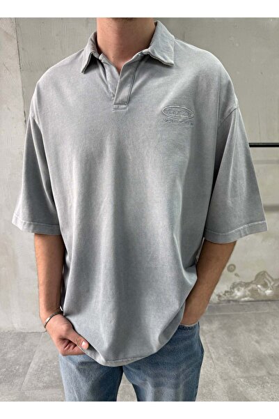 DIFRANSEL JEANS Μπλουζάκι Never Lock με κέντημα και λαιμόκοψη πόλο, που πλένεται