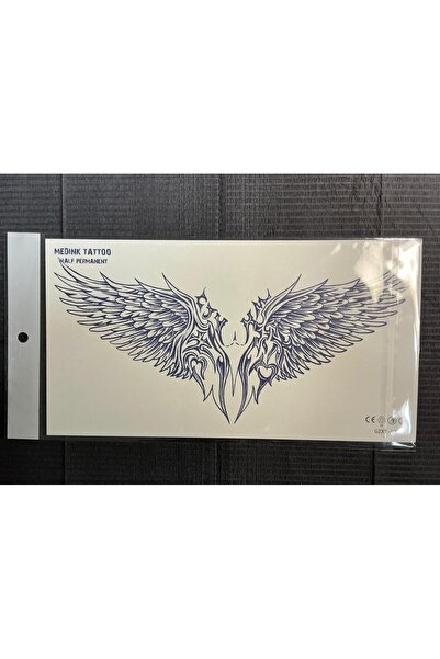 Tattoo Geçici Dövme (XL)- Kanat Sırt Estetik Ekstra Büyük Boy 1 Ay Kalıcı Geç...