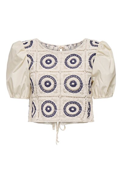 ONLY ONLCHARIS S/S MIX TOP JRS Kadın White Bluz - 15346915