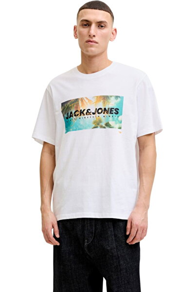 Jack & Jones JACK &JONES Indiana SS LN μπλουζάκι - 12288112-Λαμπερό Λευκό
