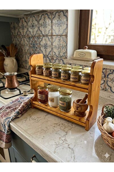 ömür hediyelik eşya ve yöresel ürünler Dekoratif Ahşap Baharatlık Standı