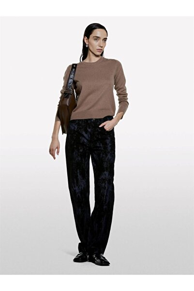 Sisley سترة نسائية من مزيج الكشمير بقصة عادية 325A102HM100F-SIS062