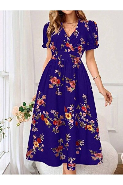 Iuliashop Rochie midi Nisty albastră - S