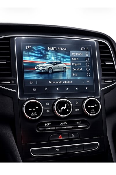 Glassmax Renault Megane Touch ve İcon Multimedya Ekran Koruyucu 2023-2025 Kır...